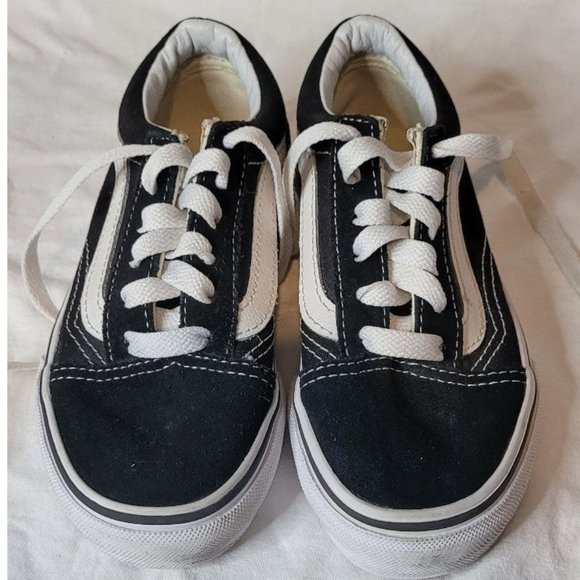 Vans Off The Wall Black and White Low Top Kids Size 12C Used No Box 721278 - Picture 3 of 7